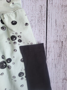 Seafoam Green with Black Rain Drops Dress