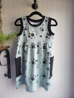 Load image into Gallery viewer, Seafoam Green with Black Rain Drops Dress

