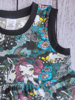 Load image into Gallery viewer, Rainbow Girl &amp; Horse Tank Dress
