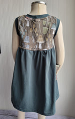 Load image into Gallery viewer, Mushrooms &amp; Teal Tank Dress
