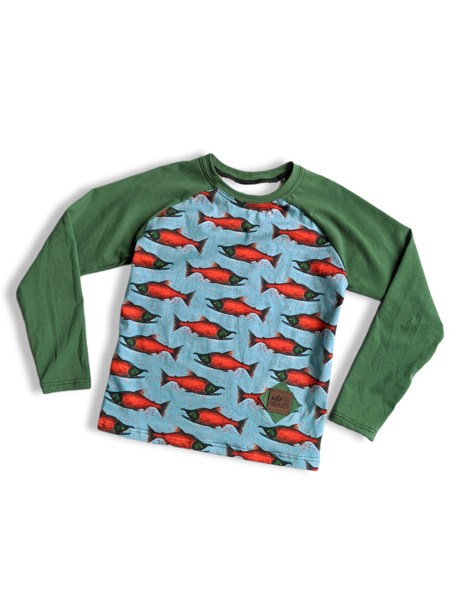 8y Spruce Salmon Raglan T-shirt