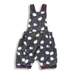 Load image into Gallery viewer, 4t Garden Bunnies and Eggplant Strap Romper
