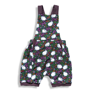 4t Garden Bunnies and Eggplant Strap Romper