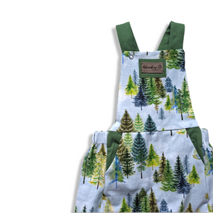4t Spruce Tree Strap Rompers with Design Tag