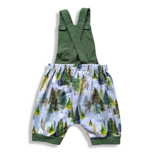 4t Spruce Tree Strap Rompers with Design Tag
