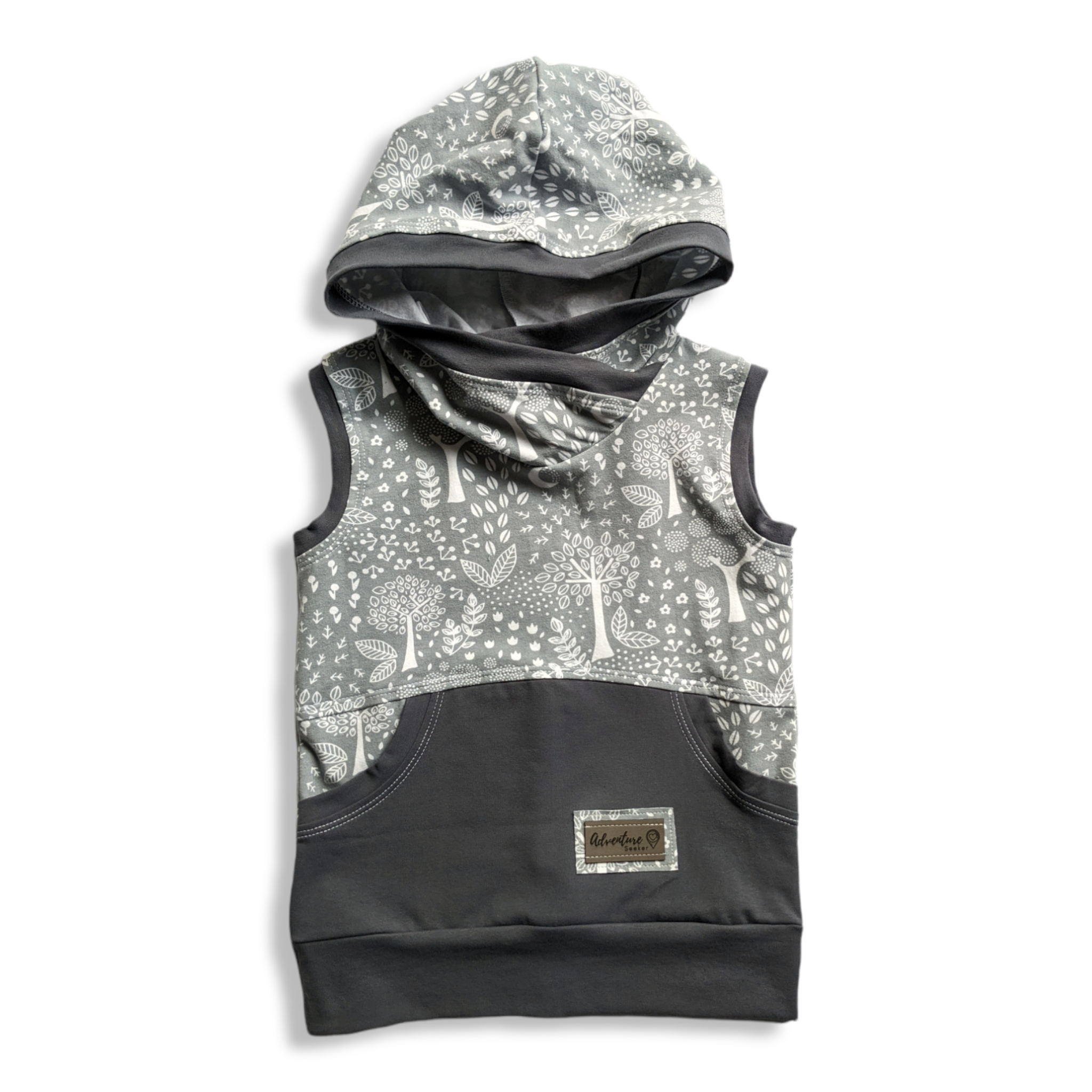 3-6T Grey Forest Hooded Tank