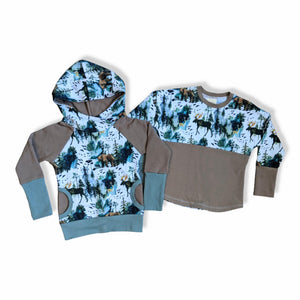 Watercolor Wildlife Curved Hem Dolman