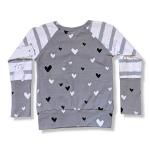 3-6T Polar Bear & Hearts Pocket Pullover