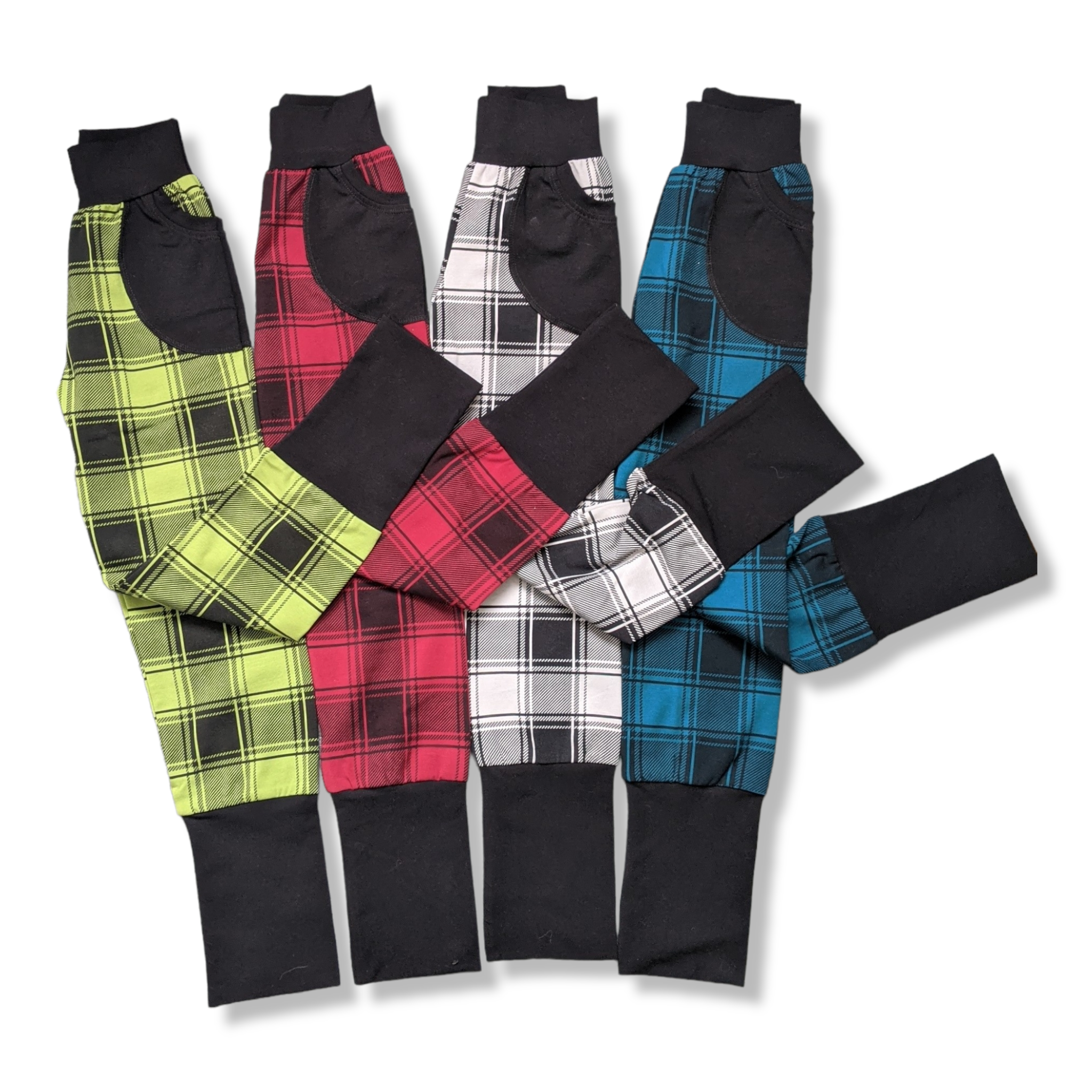Green Plaid Long Sleeve Dolman