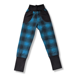 4-7Y Blue Plaid Joggers