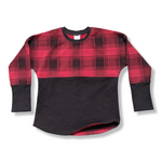 Load image into Gallery viewer, Red Plaid Long Sleeve Dolman
