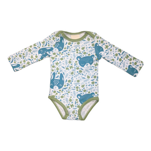 Teal Bears & Bunnies Bodysuit