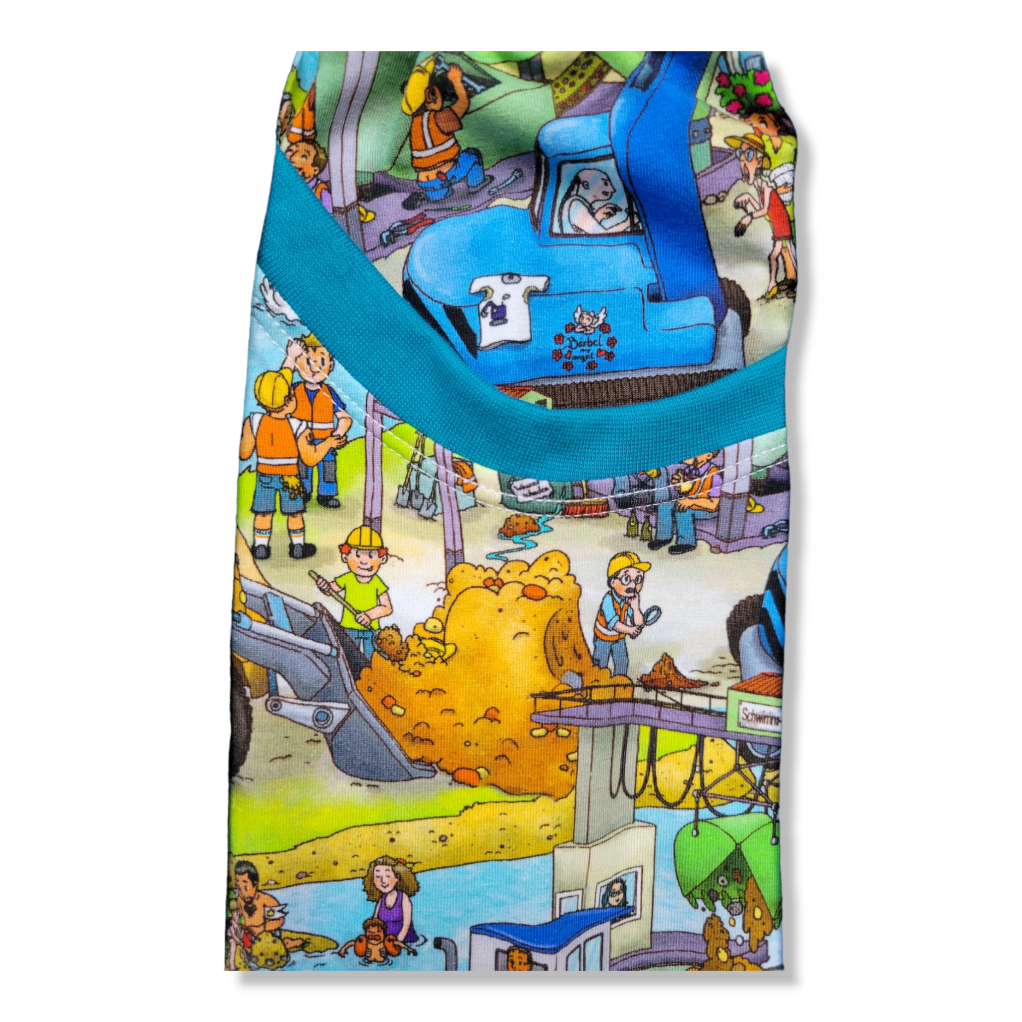 6T Teal Construction Look and Find Jogger Shorts