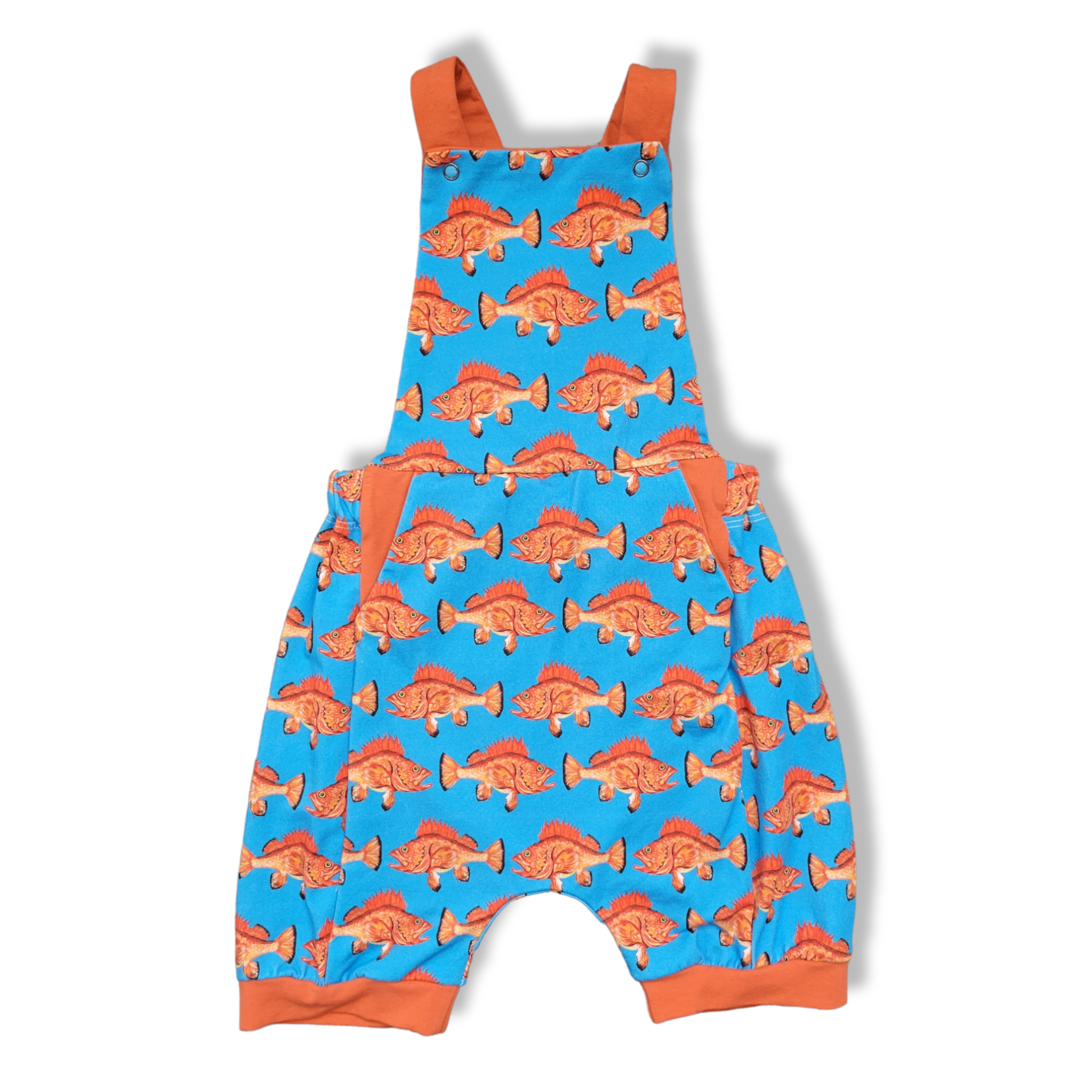 5T Orange Rockfish Romper