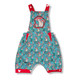 Load image into Gallery viewer, 5T Mushroom with Red Hearts Romper with Applique
