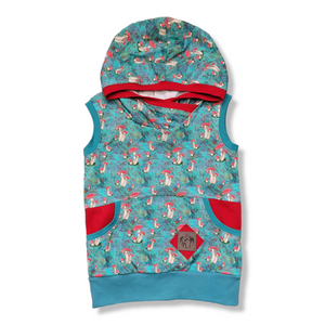 3-6T Teal Red Mushrooms Mtn Tag