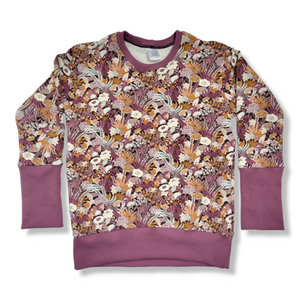 6-9Y Mauve Floral Pullover