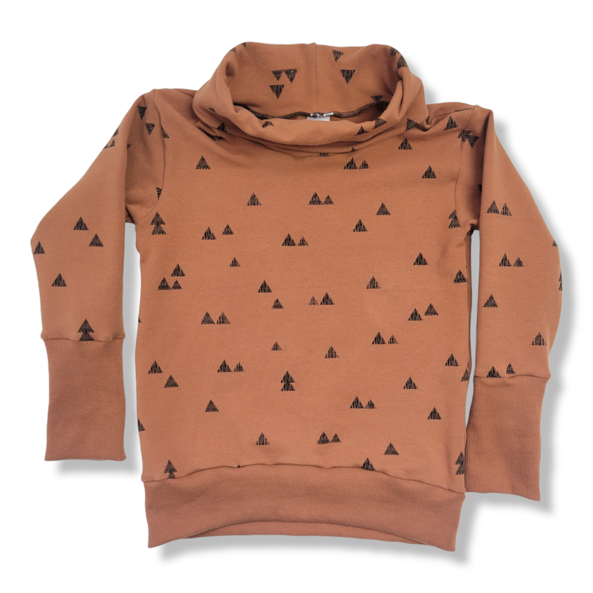 6-9Y Caramel Pullover With Cowl Neck