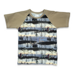 Load image into Gallery viewer, 4T Tan Moose/Bear Raglan

