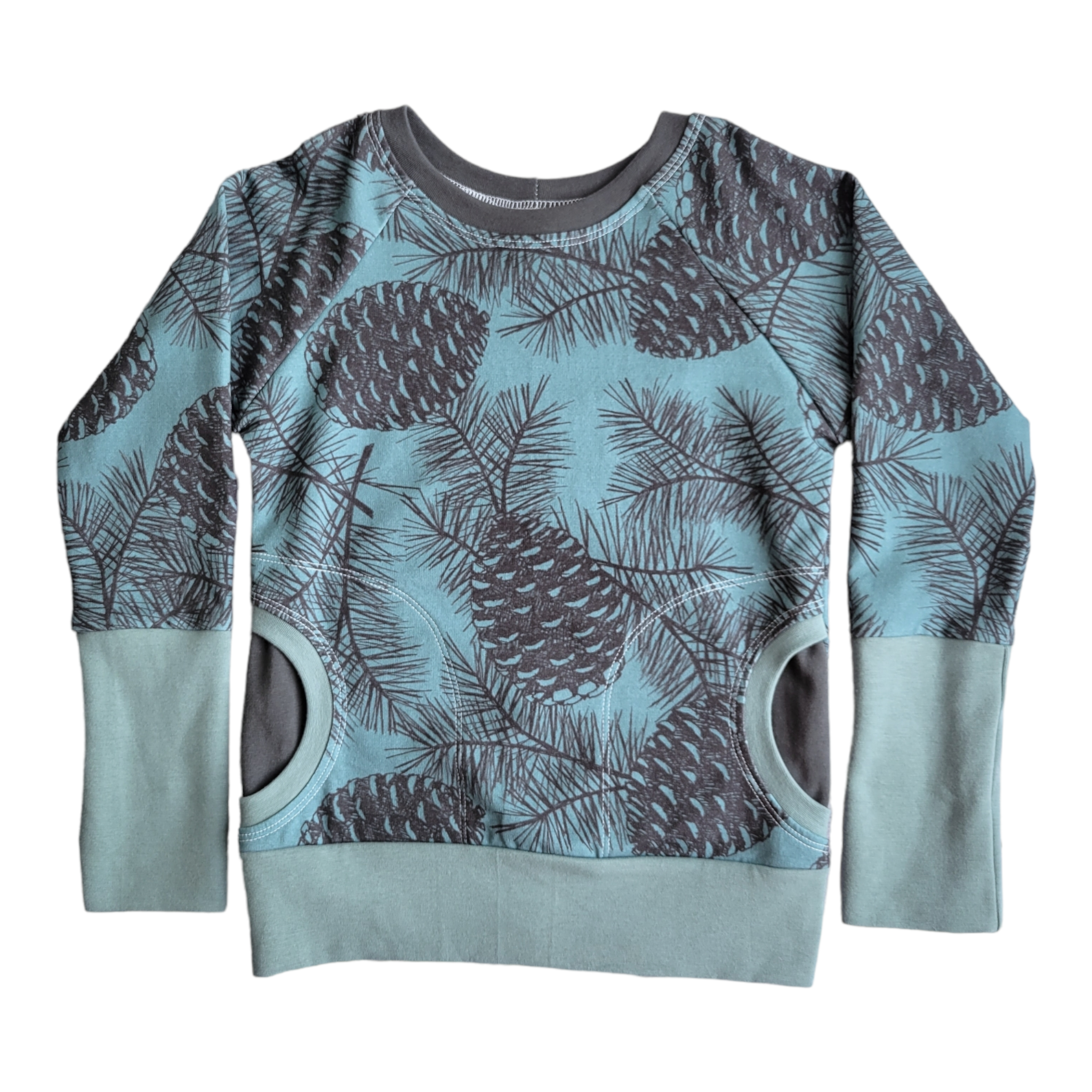 Blue Pinecones Pullover