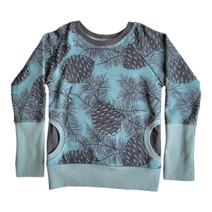 Blue Pinecones Pullover