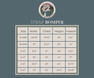 5T Red Unicorn Strap Romper